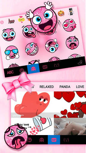 Pink Girly Bow Keyboard Theme screenshot 4