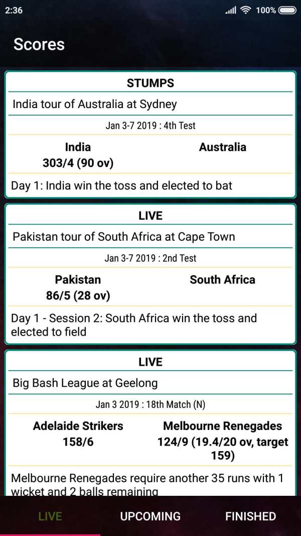Cricket Information (Schedules, Scores and Info.) screenshot 5