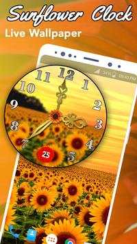 Sunflower Clock Live Wallpaper screenshot 3