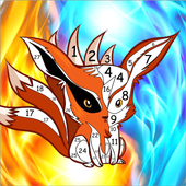 Ninja Konoha Zahlenfarbe icon
