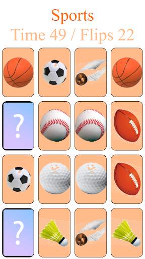 Memory Game - Sports screenshot 3