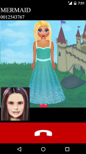 fake call video princess game screenshot 1