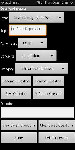 Driving Question Generator screenshot 1