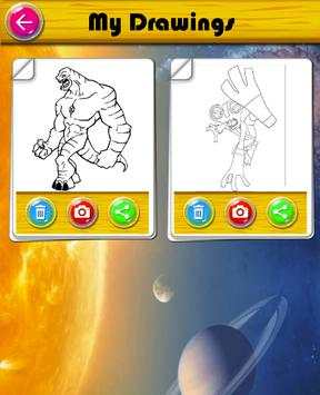 Ben Omnitrix 10 Coloring Pages games screenshot 6
