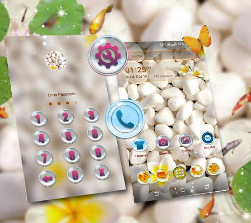 White Stone Launcher Theme screenshot 1