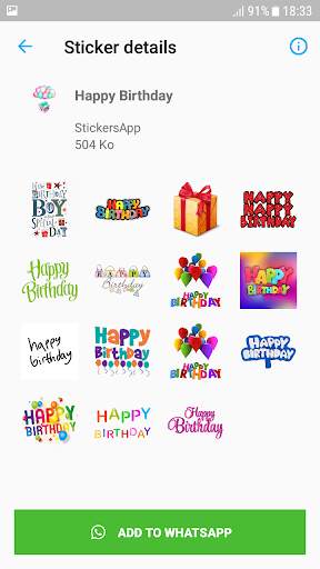 Happy birthday stickers for WhatsApp screenshot 4