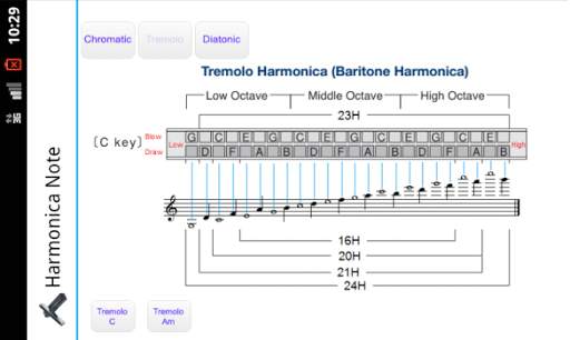 Harmonica Tabs (Music Theory and Midi) screenshot 7