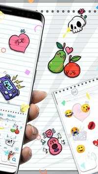 Doodle Stiker Keyboard Theme screenshot 2