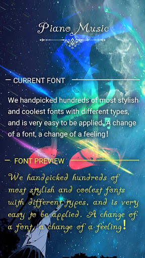Piano Music Font for FlipFont,Cool Fonts Text Free screenshot 1