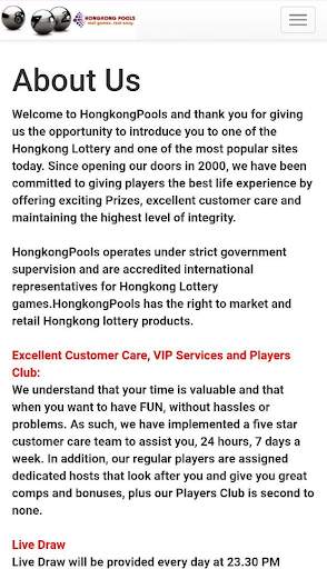 Live Hongkong Pools screenshot 1