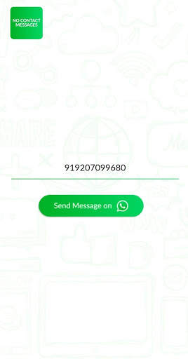 NO CONTACT MESSAGES : Whatsapp Without Saving screenshot 2
