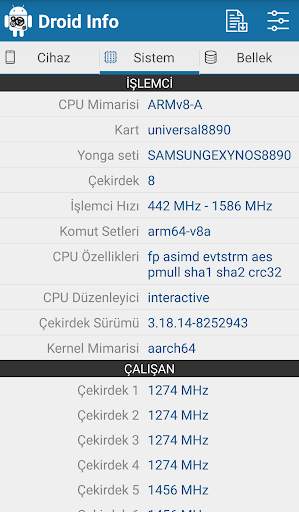 Droid Hardware Info screenshot 2