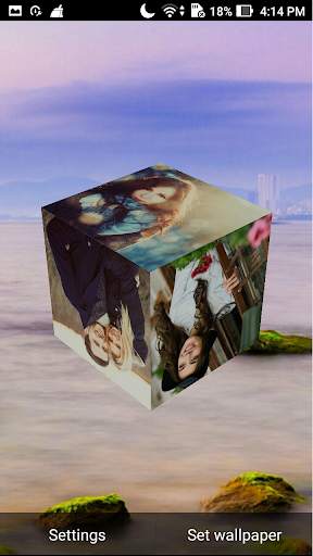 3D Photo Cube Live Wallpaper screenshot 1