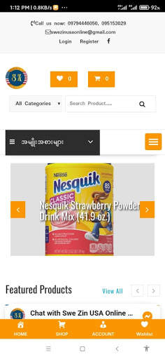 SWE ZIN USA SHOP screenshot 1