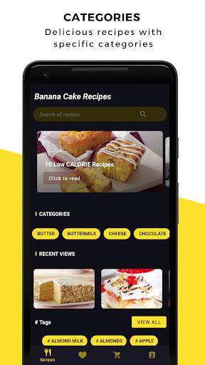 Banana cake recipe: easy fruit cake recipe offline screenshot 1