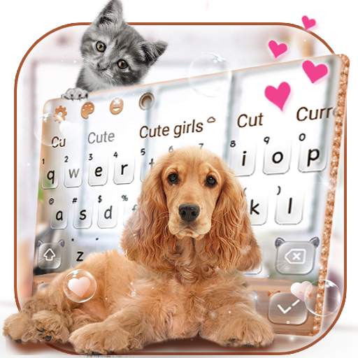 Cute Furry Dog Cat Keyboard 10001004