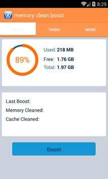 memory clean boost screenshot 2