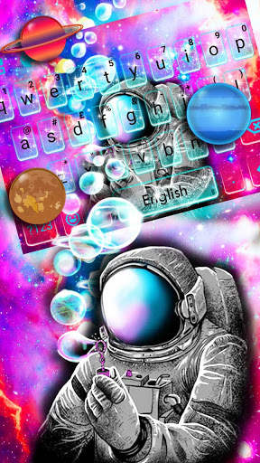 Galaxy Astronaut Keyboard Theme screenshot 2