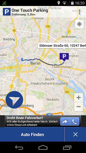One Touch Parking Auto finden screenshot 2