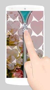fake zipper lock screen love screenshot 2