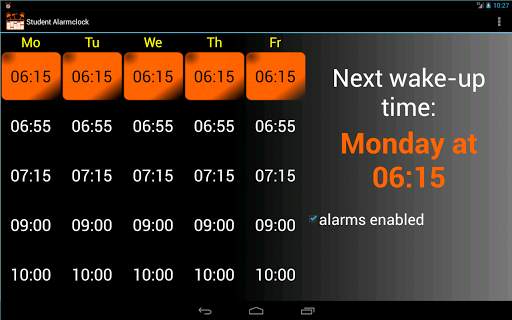 Student Alarmclock Lite screenshot 6