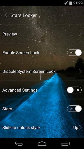 Stars live wallpaper locker screenshot 1
