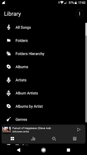Poweramp v3 skin minimalist da screenshot 7