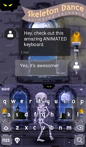 Skeleton Dance 2 Keyboard   Live Wallpaper screenshot 3