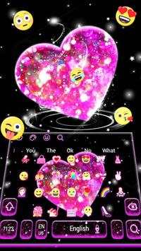 Pink Neon Love Keyboard 3 تصوير الشاشة