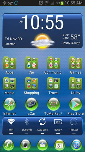 LC Green Sphere Theme screenshot 1