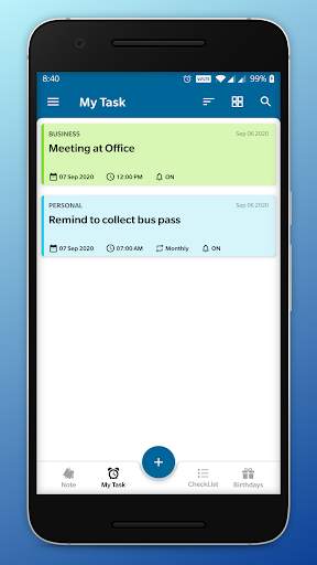 NotifyMe - Notes, Reminders and Birthdays скриншот 2