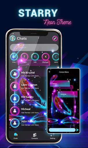 Neon Messenger for SMS - Color Messages screenshot 6