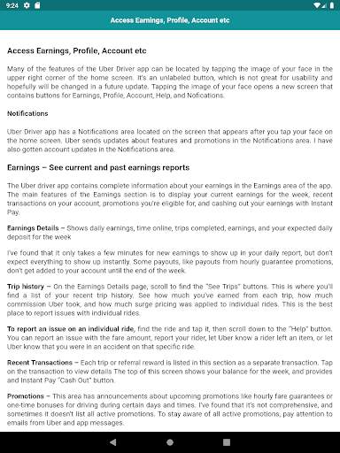 User guide for Uber driver app screenshot 6