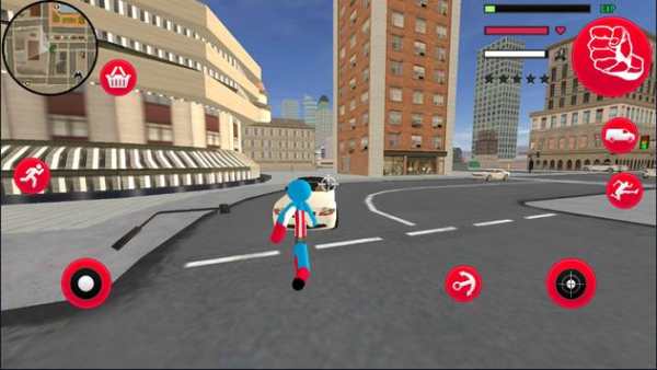 Spider Capitaine american Stickman Rope Hero Crime screenshot 4