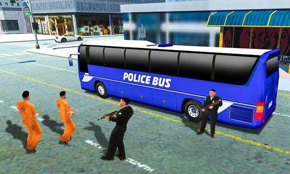 Polisi Bus Driving Sim 2018 - Tawanan Transporter screenshot 3