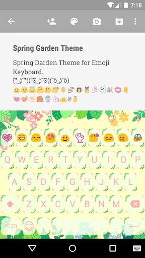 Spring Garden Emoji Keyboard screenshot 1