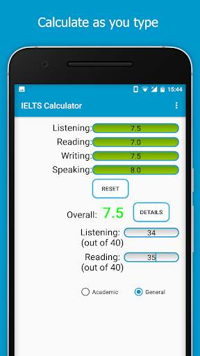 IELTS Calculator screenshot 1