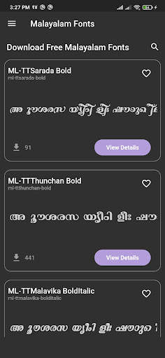 Malayalam Fonts screenshot 5