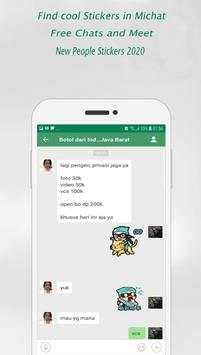 Free Michat Chats and Meet New People Stickers screenshot 2