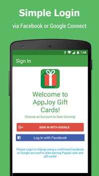 AppJoy Gift Cards screenshot 1