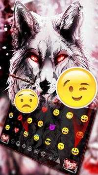 Wild Ice Wolf Keyboard Theme screenshot 3