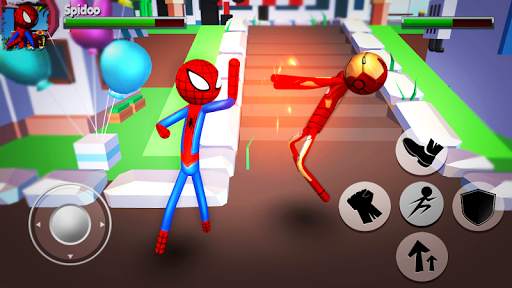 Stick Teen Age Boy vs SuperHero : Streetfight screenshot 1