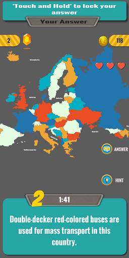 Know Europe Map Quiz Game. Europe countries quiz. screenshot 1