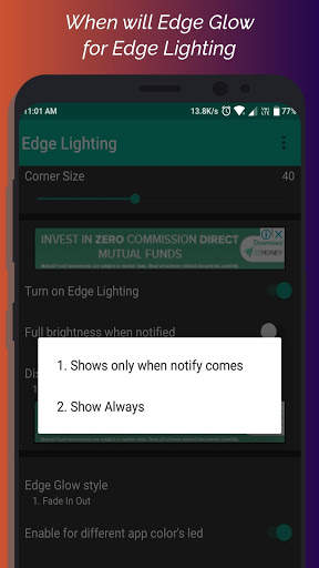 Edge Lighting for non-Edge phone 3 تصوير الشاشة