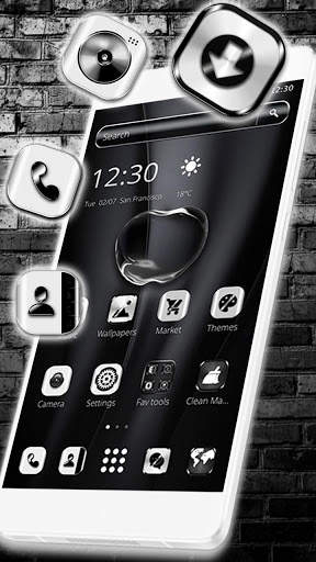 Black Apple Bubble Theme screenshot 1