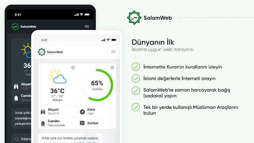 SalamWeb Tarayıcı: Müslümanlar için İnternet Uyg. screenshot 1