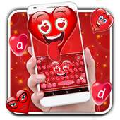 Emoji Heart Keyboard Theme 10001002