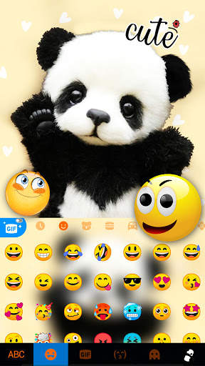 Cute Baby Panda 2 Keyboard Background screenshot 4