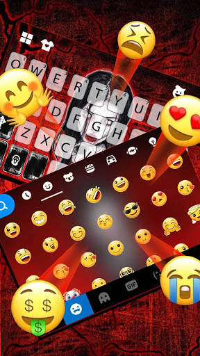 Red Creepy Girl Keyboard Theme screenshot 5