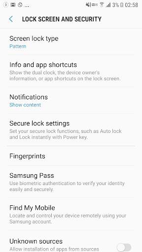 Lock Screen And Security Settings Shortcut 1 تصوير الشاشة